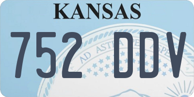 KS license plate 752DDV