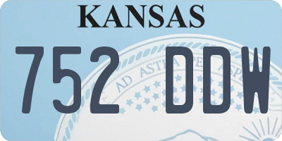 KS license plate 752DDW