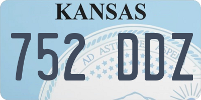 KS license plate 752DDZ