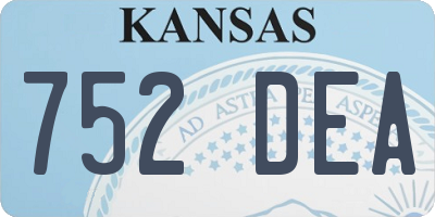 KS license plate 752DEA