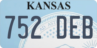 KS license plate 752DEB