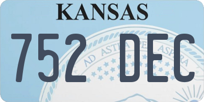 KS license plate 752DEC