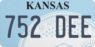 KS license plate 752DEE