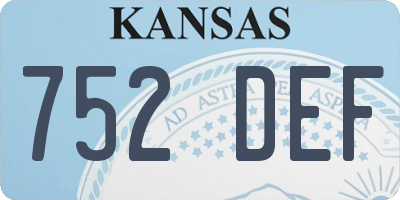 KS license plate 752DEF