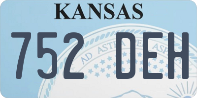 KS license plate 752DEH