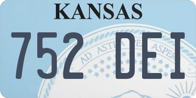 KS license plate 752DEI