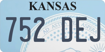 KS license plate 752DEJ