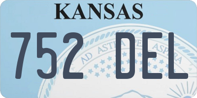 KS license plate 752DEL