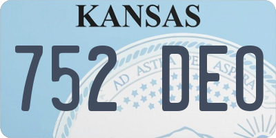 KS license plate 752DEO