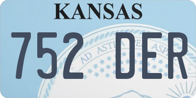 KS license plate 752DER
