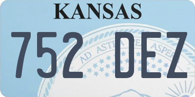 KS license plate 752DEZ