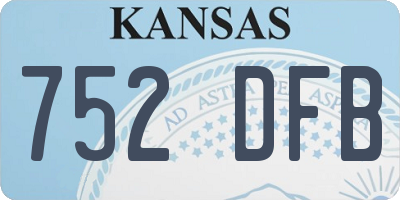 KS license plate 752DFB