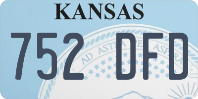 KS license plate 752DFD