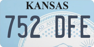 KS license plate 752DFE