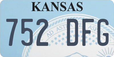 KS license plate 752DFG