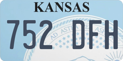 KS license plate 752DFH