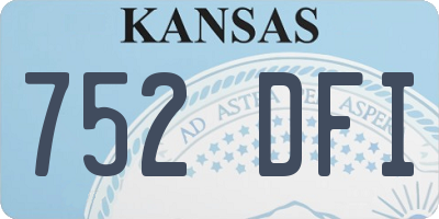 KS license plate 752DFI