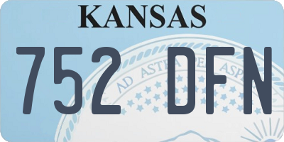 KS license plate 752DFN