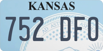 KS license plate 752DFO