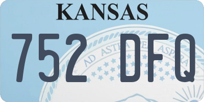 KS license plate 752DFQ