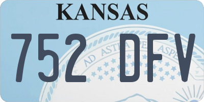 KS license plate 752DFV