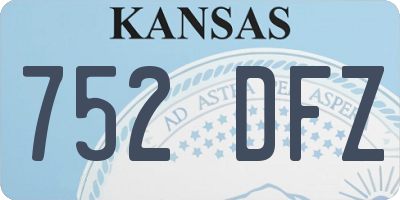 KS license plate 752DFZ