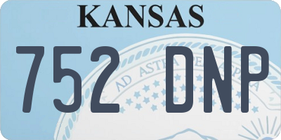 KS license plate 752DNP
