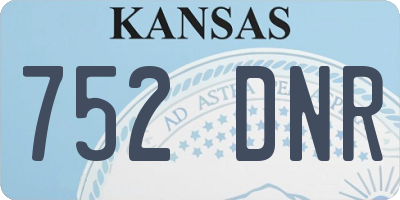 KS license plate 752DNR