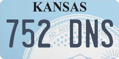KS license plate 752DNS