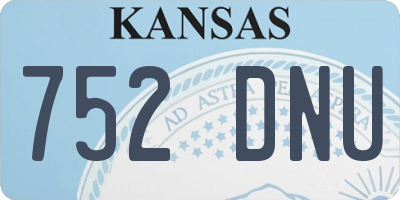 KS license plate 752DNU