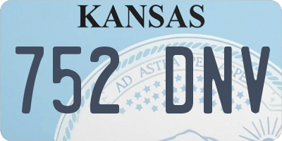 KS license plate 752DNV