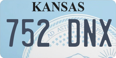 KS license plate 752DNX