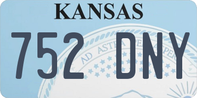 KS license plate 752DNY