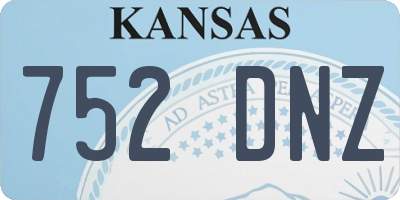 KS license plate 752DNZ