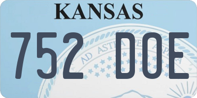 KS license plate 752DOE