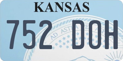 KS license plate 752DOH
