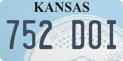 KS license plate 752DOI