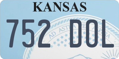 KS license plate 752DOL