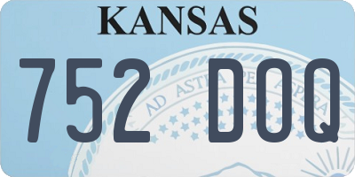 KS license plate 752DOQ