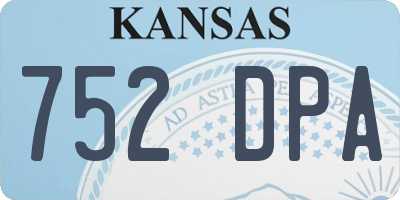 KS license plate 752DPA