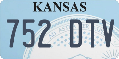 KS license plate 752DTV