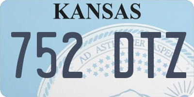 KS license plate 752DTZ