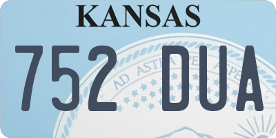 KS license plate 752DUA