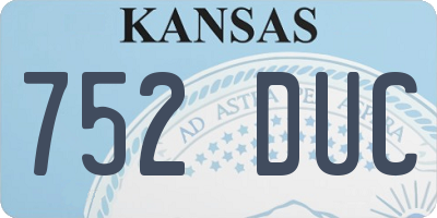 KS license plate 752DUC