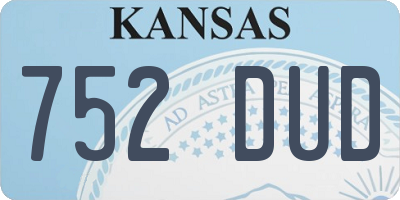 KS license plate 752DUD