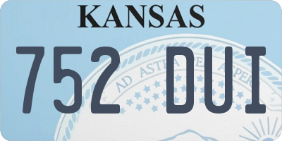 KS license plate 752DUI