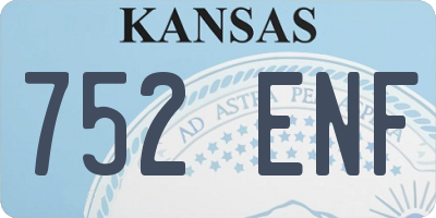 KS license plate 752ENF