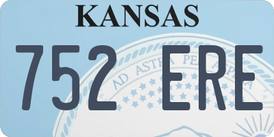 KS license plate 752ERE