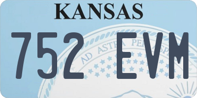 KS license plate 752EVM