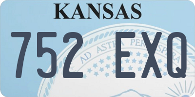 KS license plate 752EXQ